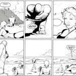 Concrete walking into the sea