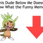 Bro doesn't know what the funny meme is