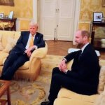 Trump sitting on couch