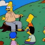 Grandpa Simpson Telling A Story meme