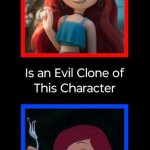 evil ariel is an evil clone of ariel