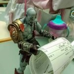 Kratos looking at receipt meme