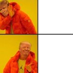Trump Drake Yes No Meme Template template