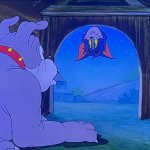 Jerry looking at Spike all the suddenly