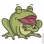 Cartoon Frog Laughing