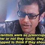 Scientists preoccupied Jeff goldblum