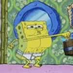 Spongebob flexing