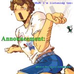 Announcing some shiz template