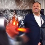 Alex Jones breathing fire