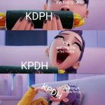 average kpdh meme | Me watching for the first time; KDPH; Me realizing it is a fire movie; KPDH; Me rewatching it multiple times; KPDH | image tagged in rumi eating kimbap | made w/ Imgflip meme maker