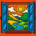 open window to scenery