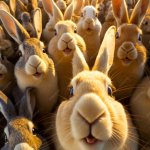 Crowd of bunnies