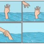 Drowning hand (rescue version)