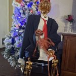 Golden Republican skeleton with goblin skeleton