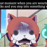 Worst feeling ever. | That moment when you are wearing Socks and you step into something wet | image tagged in socks,wet | made w/ Imgflip meme maker