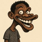 black distorted man funny