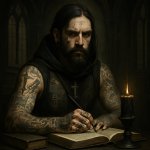 a theologian with lots of tattoos