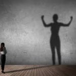 girl shadow on wall