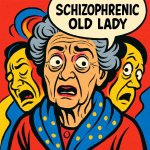 Schizophrenic old lady