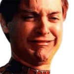 Peter parker cries
