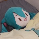Sleeping miku plushie meme