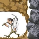 guy walking away from trash