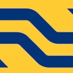 Dutch Railways (NS) logo with yellow background