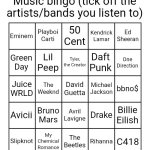 Music bingo meme