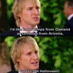 wedding crashers not halloween