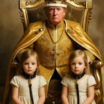 King Donald Trump golden girl slaves meme