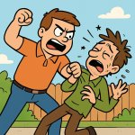 Dad beating random guy meme