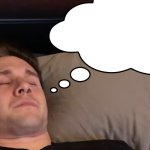 man is thinking about...