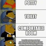 Toilet describing pooh