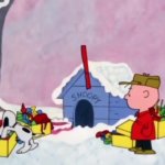 Snoopy Decorating his Dog House GIF Template