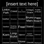 Gabriel Music Bingo meme