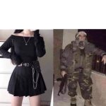 Girl vs creepy soldier template