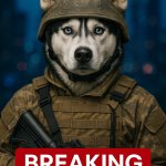 Husky Soldier Breaking News Template meme