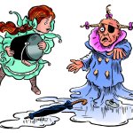 Dorothy throws water on the Witch meme