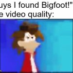 is that bigfoot or sauerkraut? | "Guys I found Bigfoot!"
The video quality: | image tagged in gifs,bigfoot,conspiracy theory,low quality | made w/ Imgflip video-to-gif maker