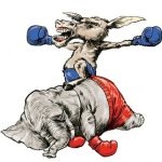 Democratic donkey knocks out the MAGA Republican elephant