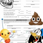 Joj Aaacation | JOJ; AALCATION | image tagged in job application blank | made w/ Imgflip meme maker