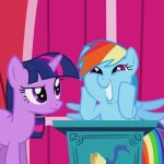 Rainbow Dash Geeking Out Next to a Normie