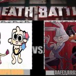 death battle | SCRAPS GOOB; DAFFY BUGS | image tagged in death battle | made w/ Imgflip meme maker