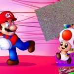 Mario chasing Toad