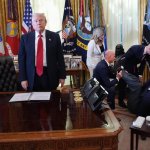 Trump and guy fainting