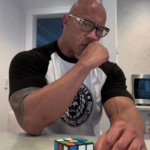 Dwayne Solving Rubik's Cube