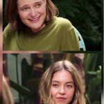Sydney sweeney template interview meme