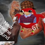 New was fond | New meme i dound; 67 | image tagged in memes,epic handshake | made w/ Imgflip meme maker