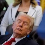 Donald Trump sleeping in public template