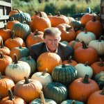 Donald Trump pumpkin truck